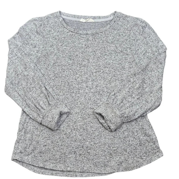 Pink Rose Gray Marled Pullover‎ Sweater Gray Long Sleeve Scoop Neck Size X Large - Picture 1 of 11